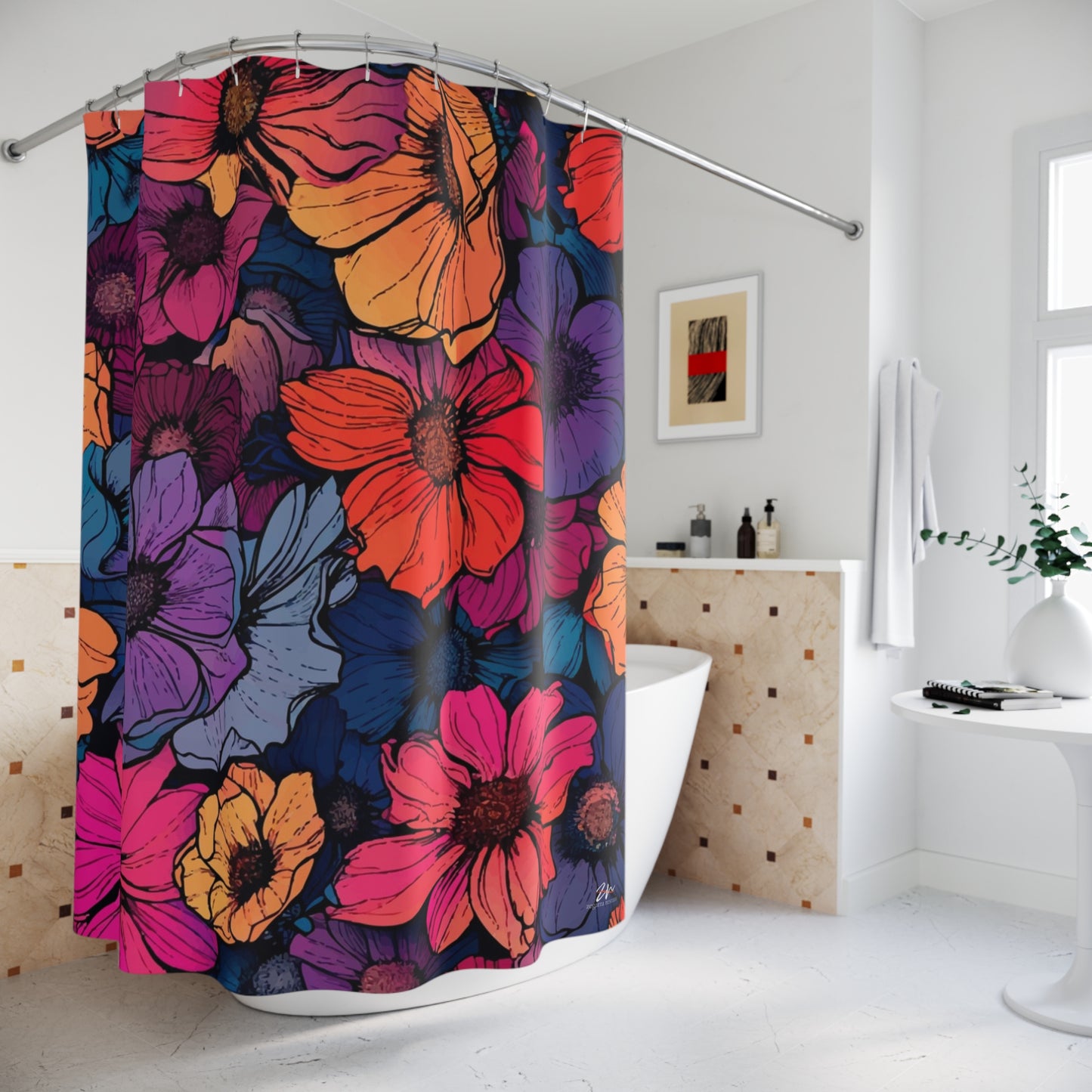 Vivid Blossoms Shower Curtain