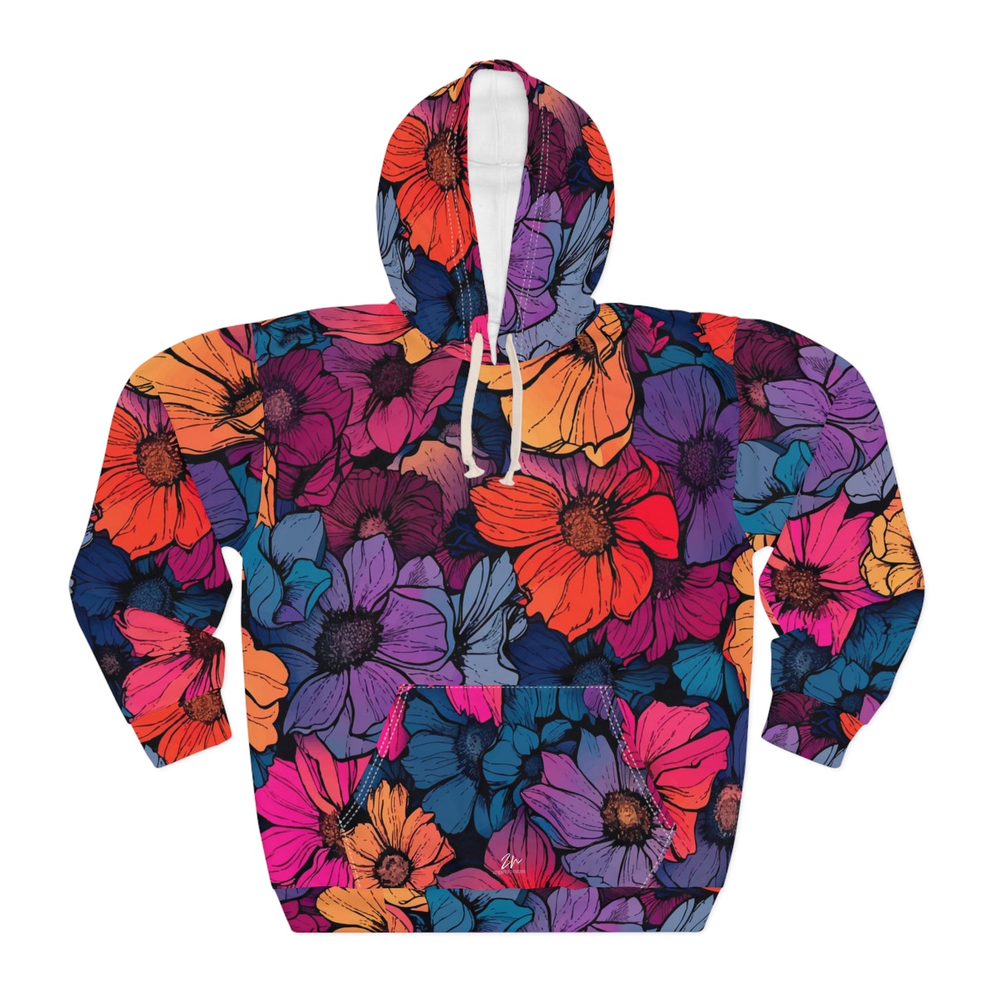 Vivid Blossom Unisex Pullover Hoodie