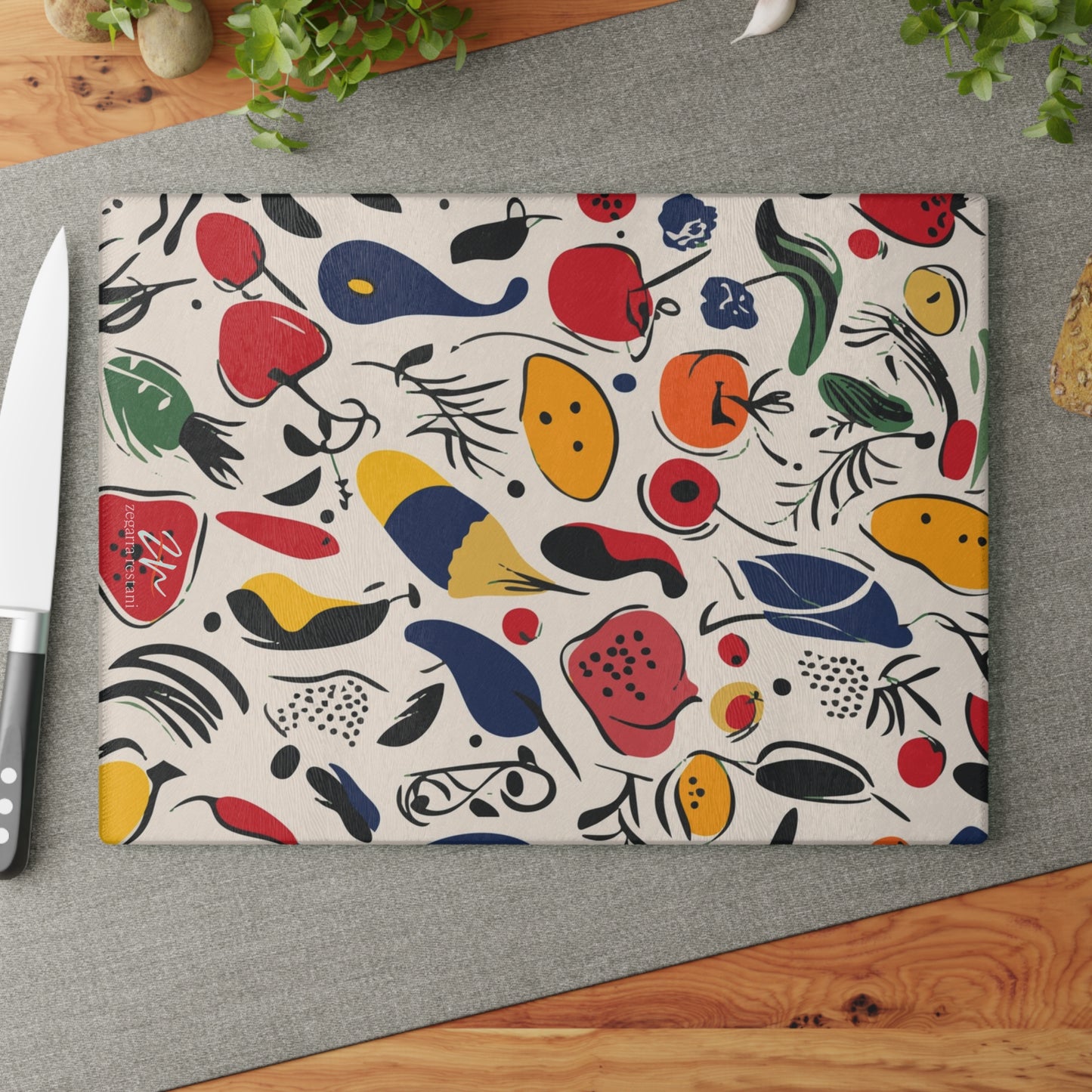 Abstract Harvest Cutting Board