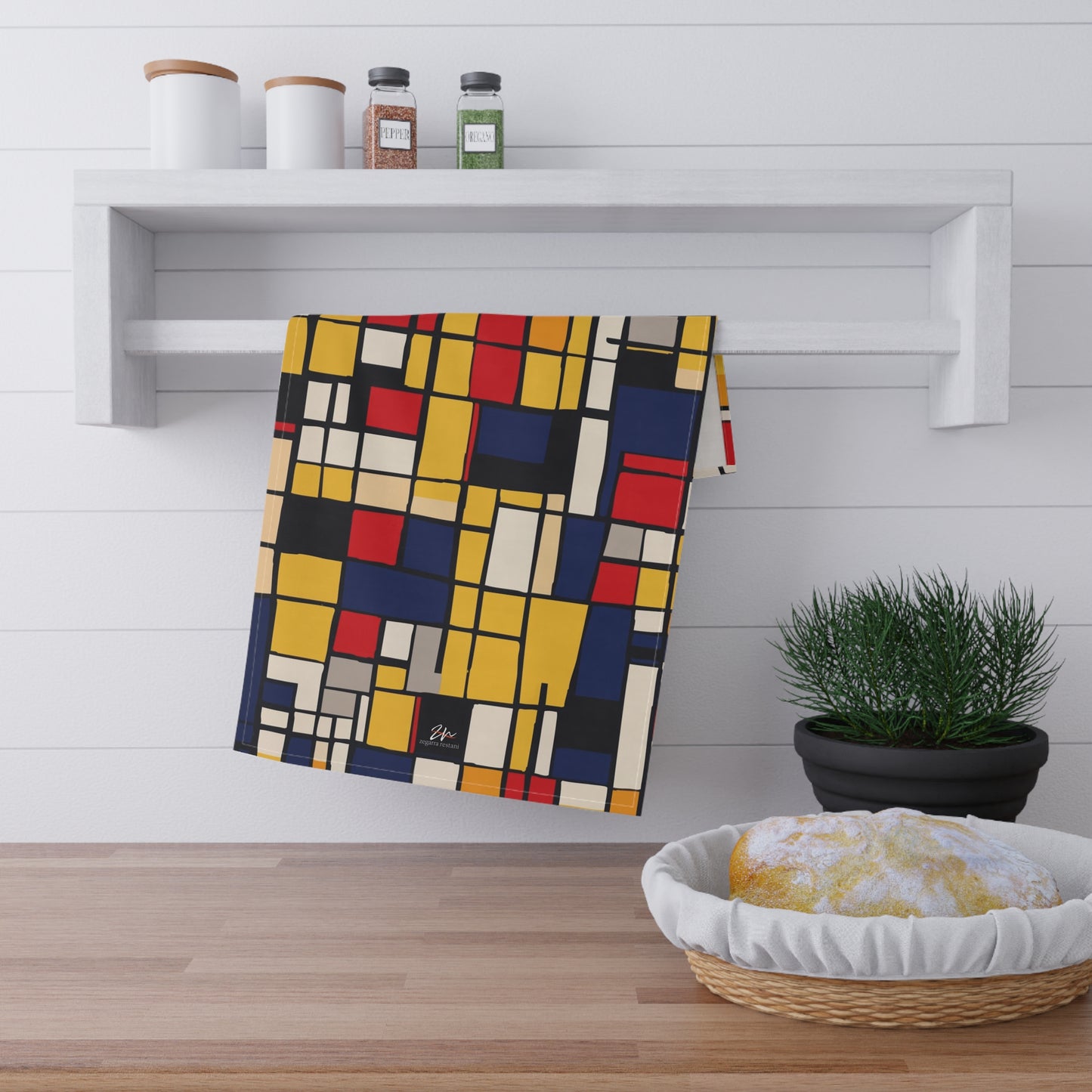 Mondrian-Inspired Tea Towels