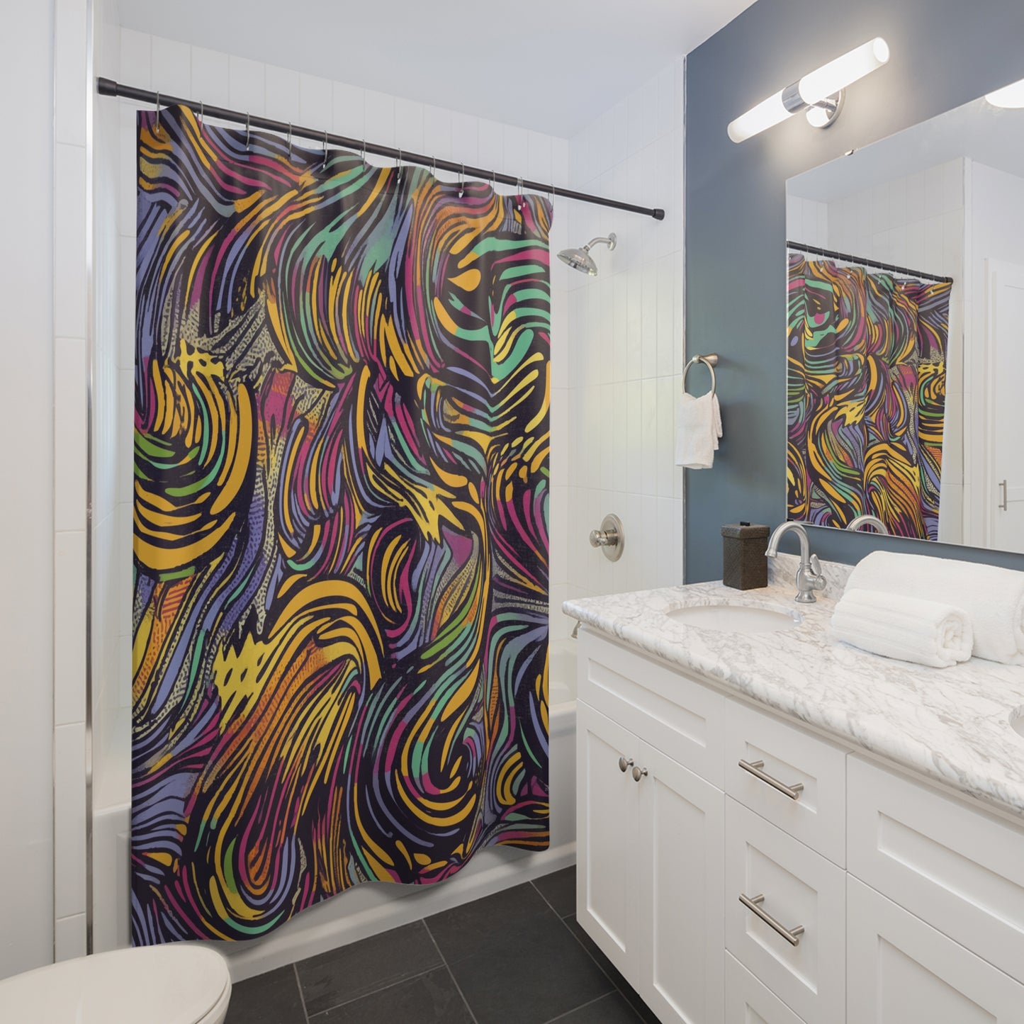 Pop Art Flow Shower Curtains