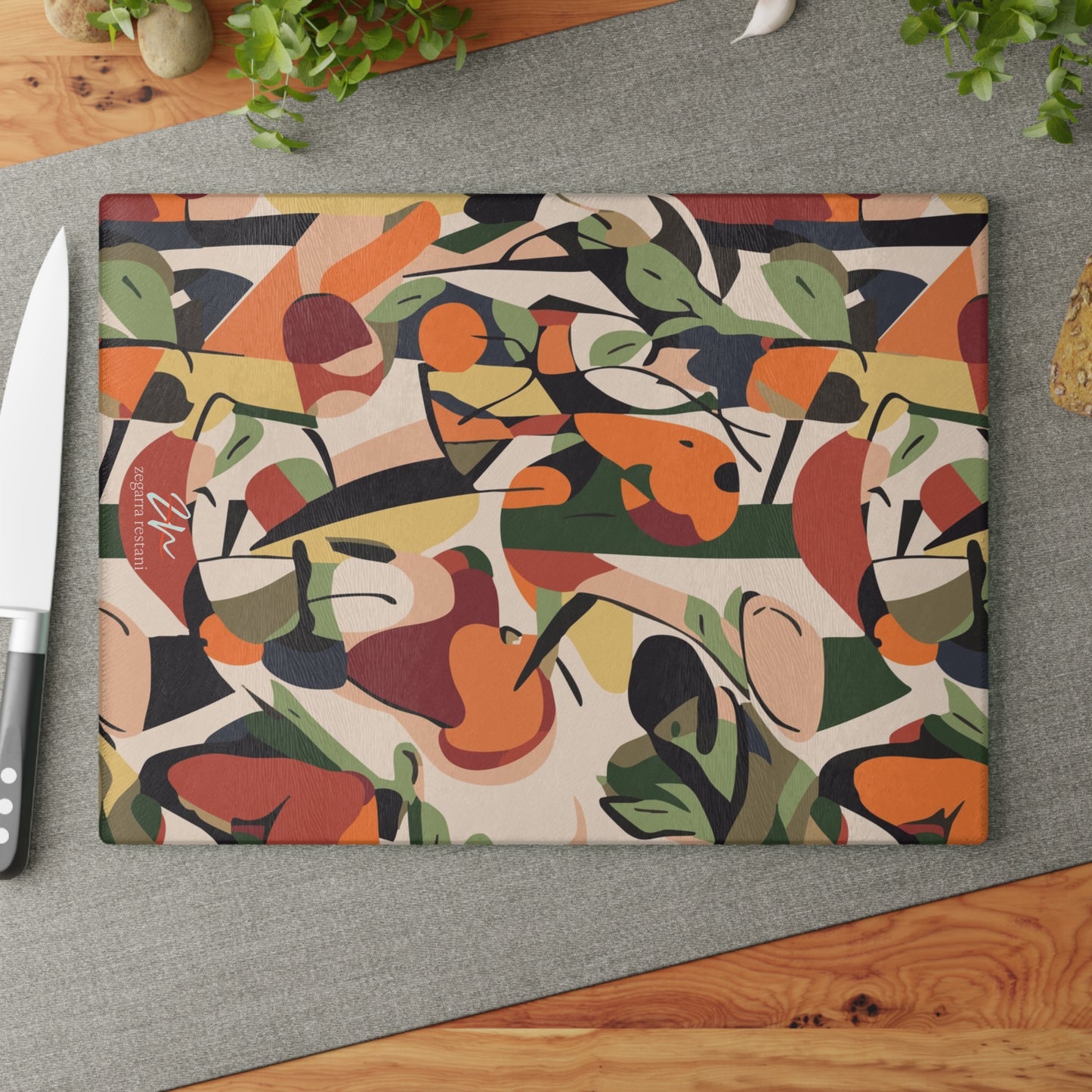 Cubist Garden Cutting Board