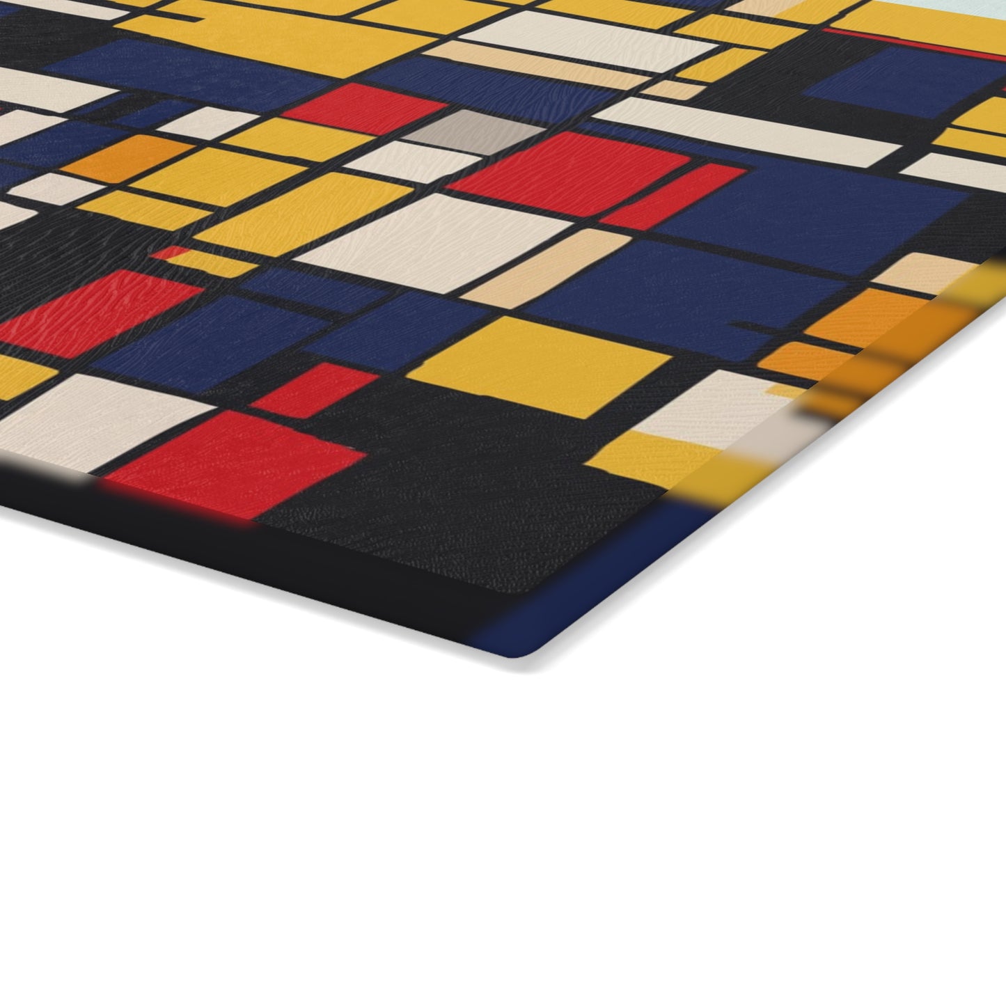 Mondrian-Inspired Glass Cutting Board