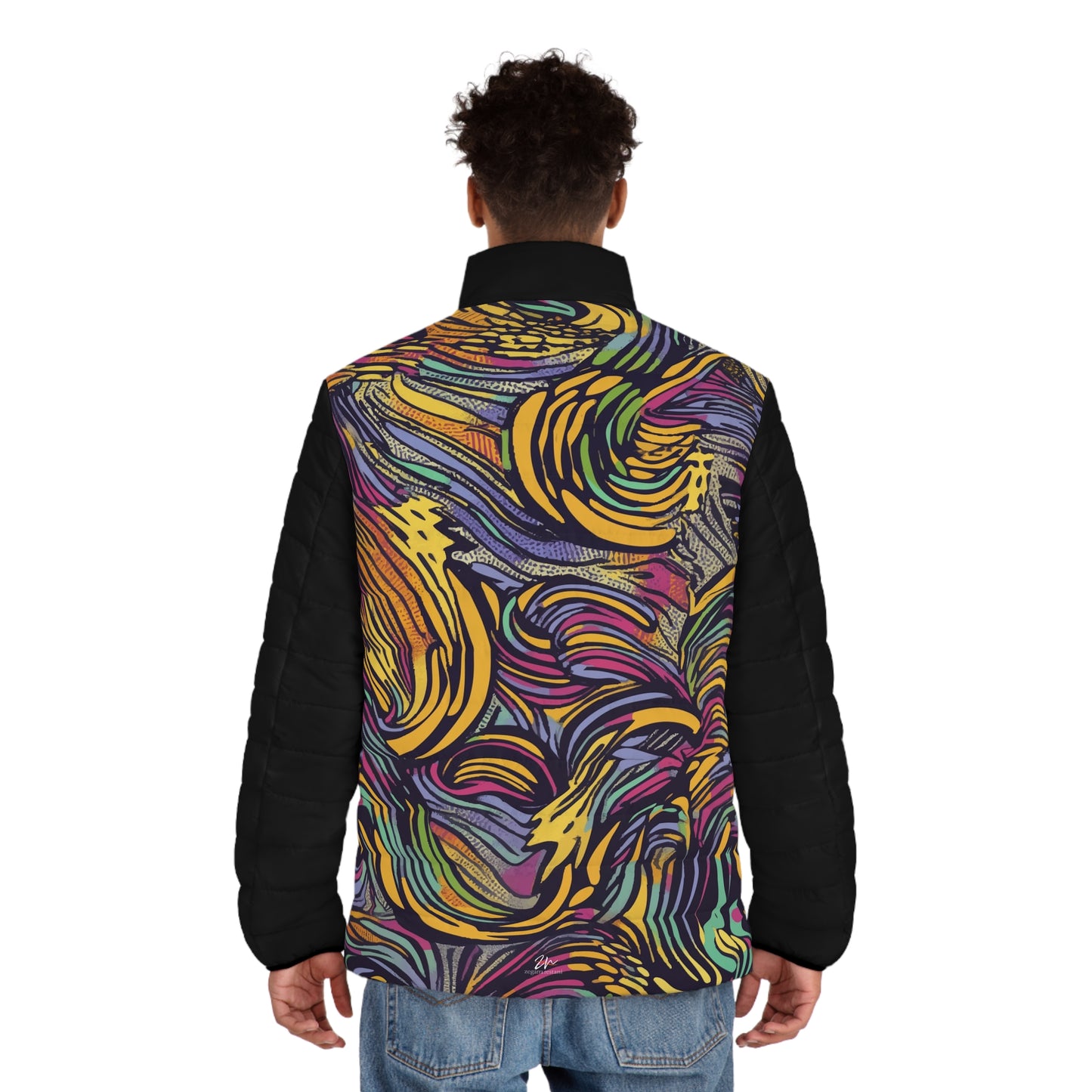 Pop Art Flow Men's Puffer Jacket