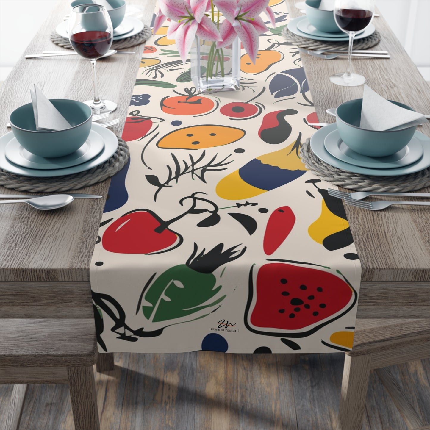 Abstract Harvest Table Runner