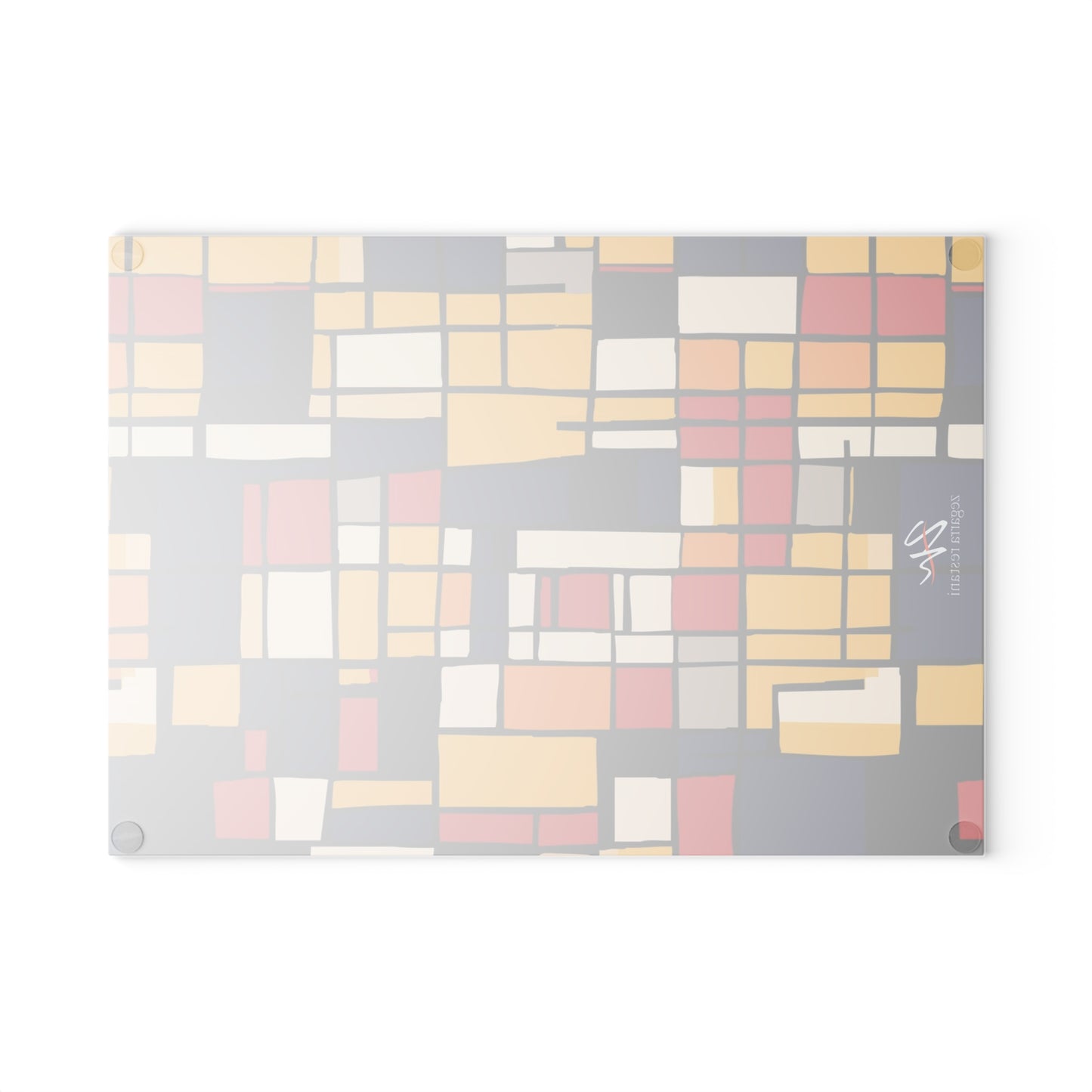 Mondrian-Inspired Glass Cutting Board