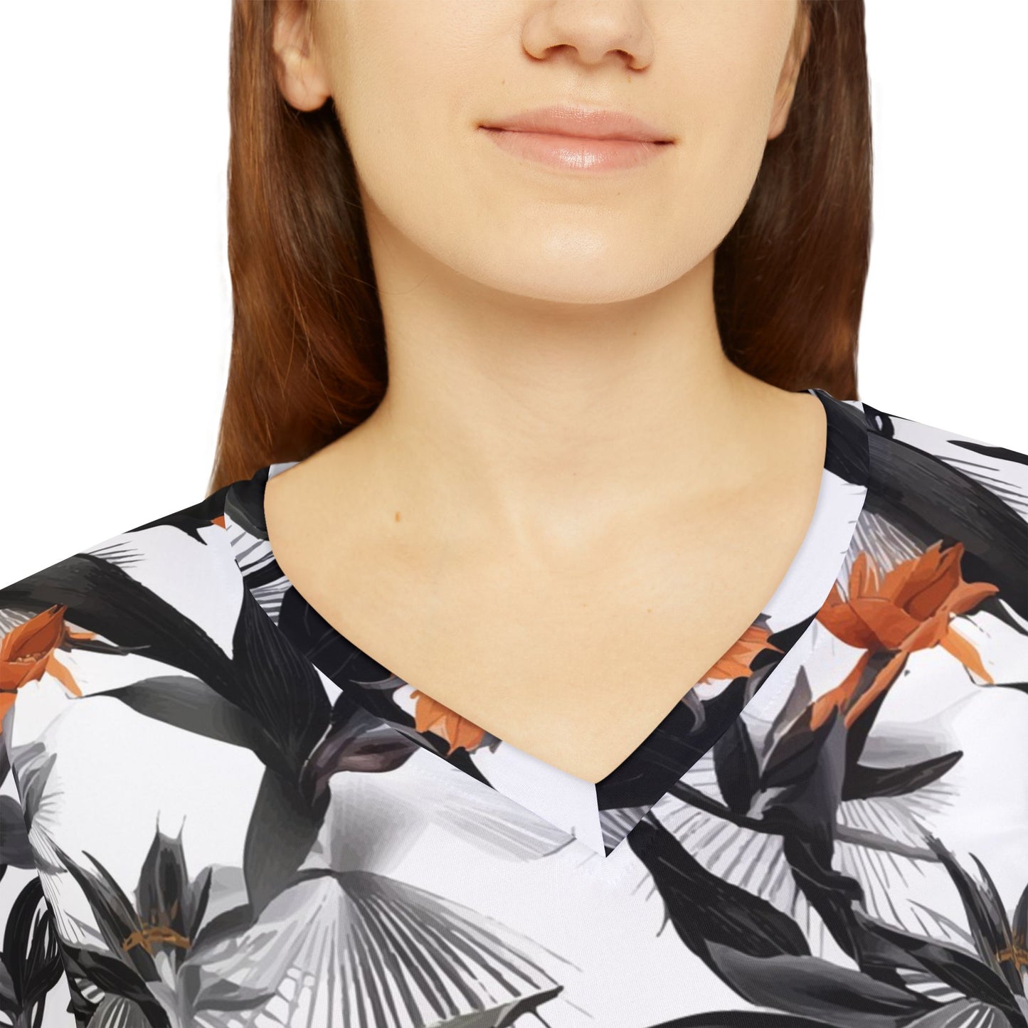 Tropical Noir V-Neck Shirt