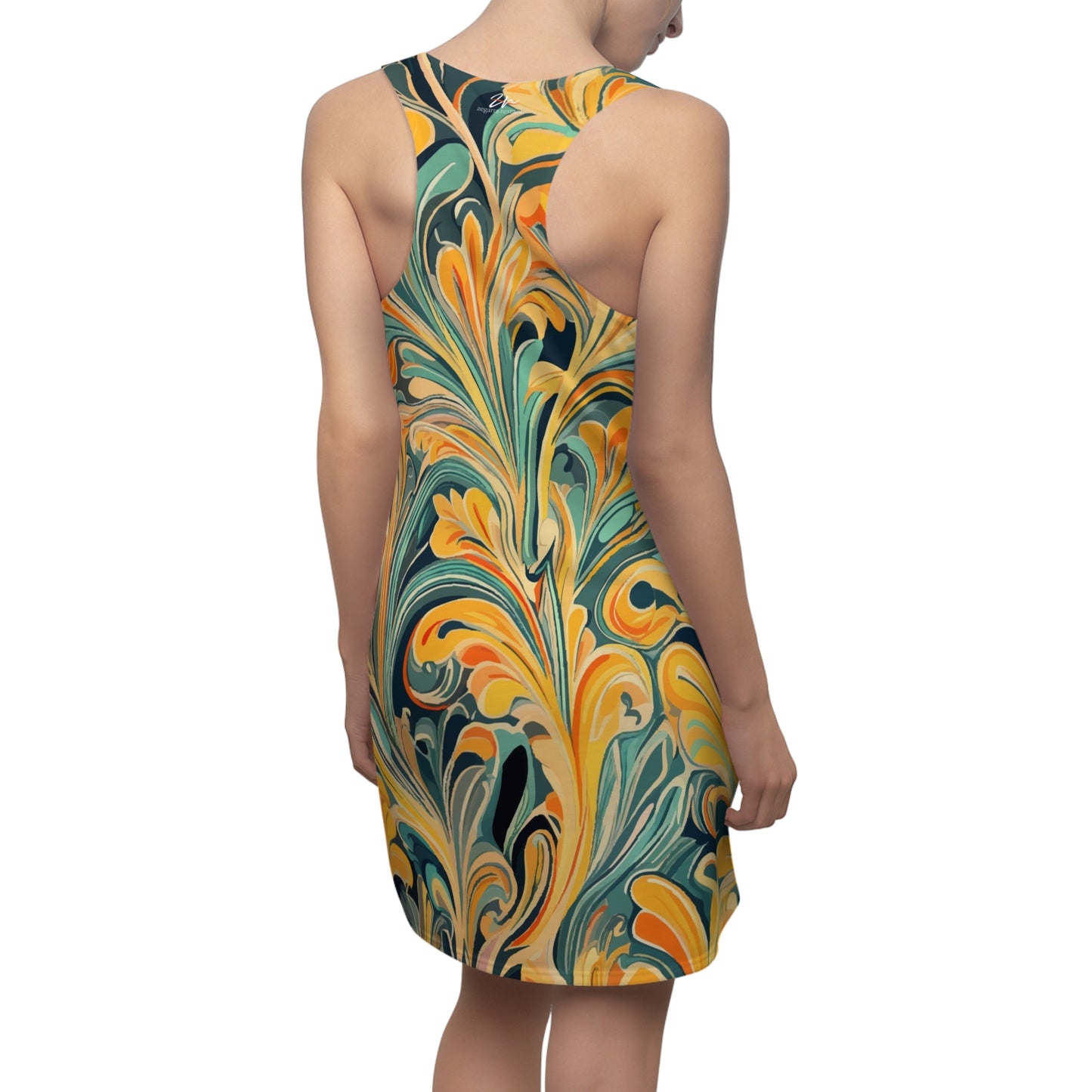 Golden Swirl Racerback Dress