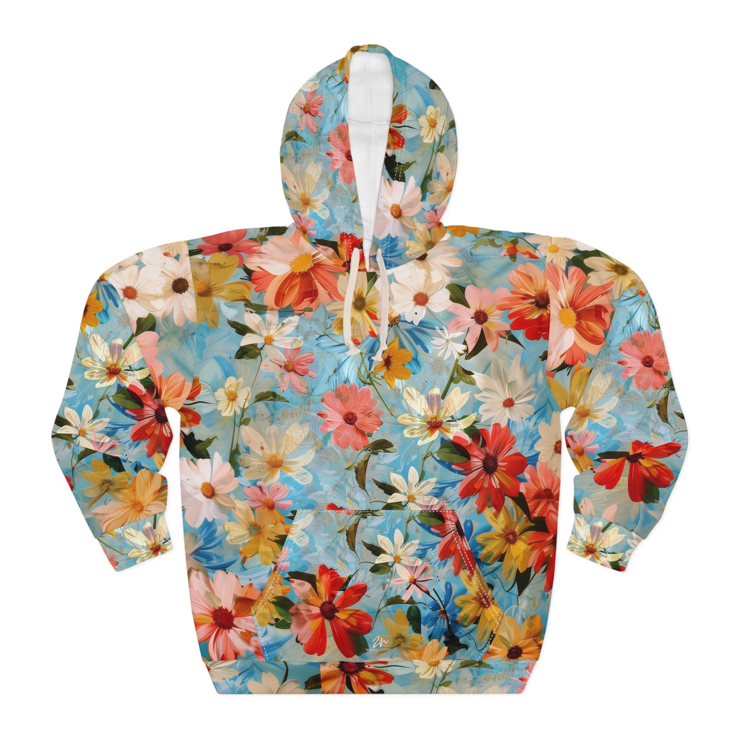 Vintage Flowers Unisex Pullover Hoodie