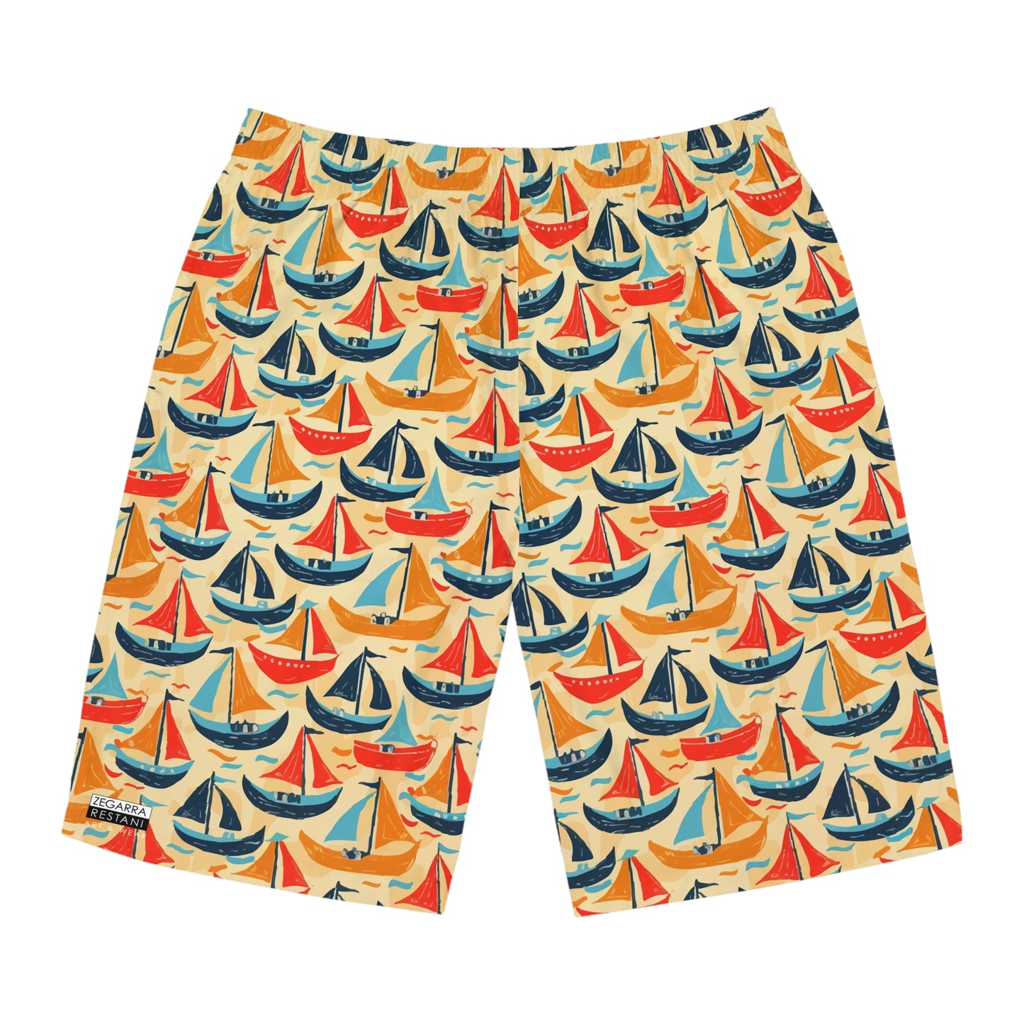 Vintage Ships Board Shorts for Men