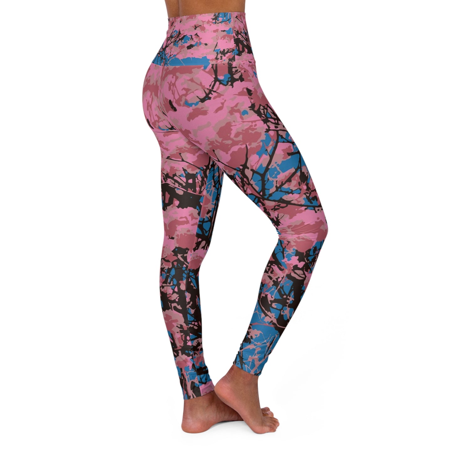 Roble de Sabana / High Waisted Yoga Leggings (AOP)
