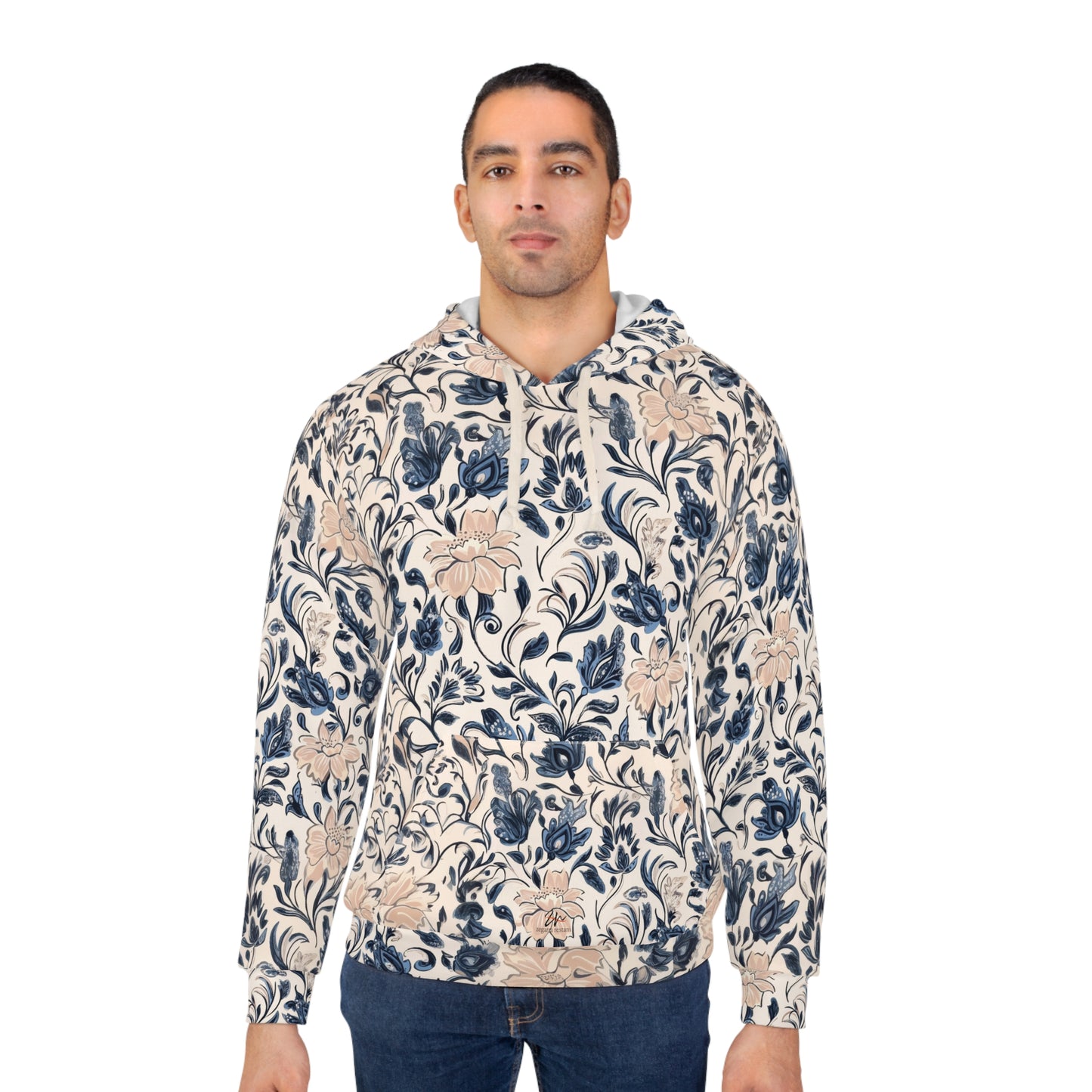 Porcelain Bloom Unisex Pullover Hoodie