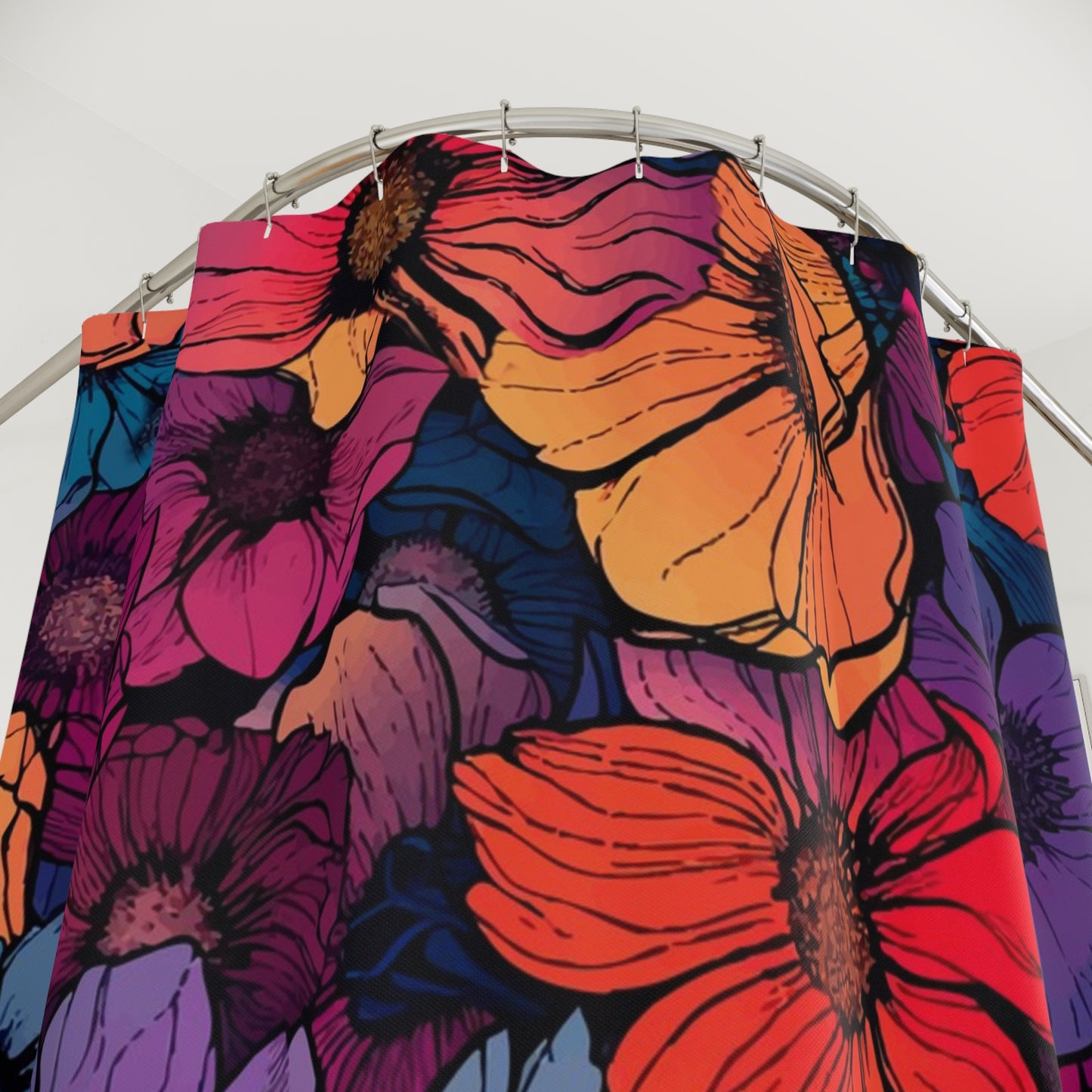 Vivid Blossoms Shower Curtain