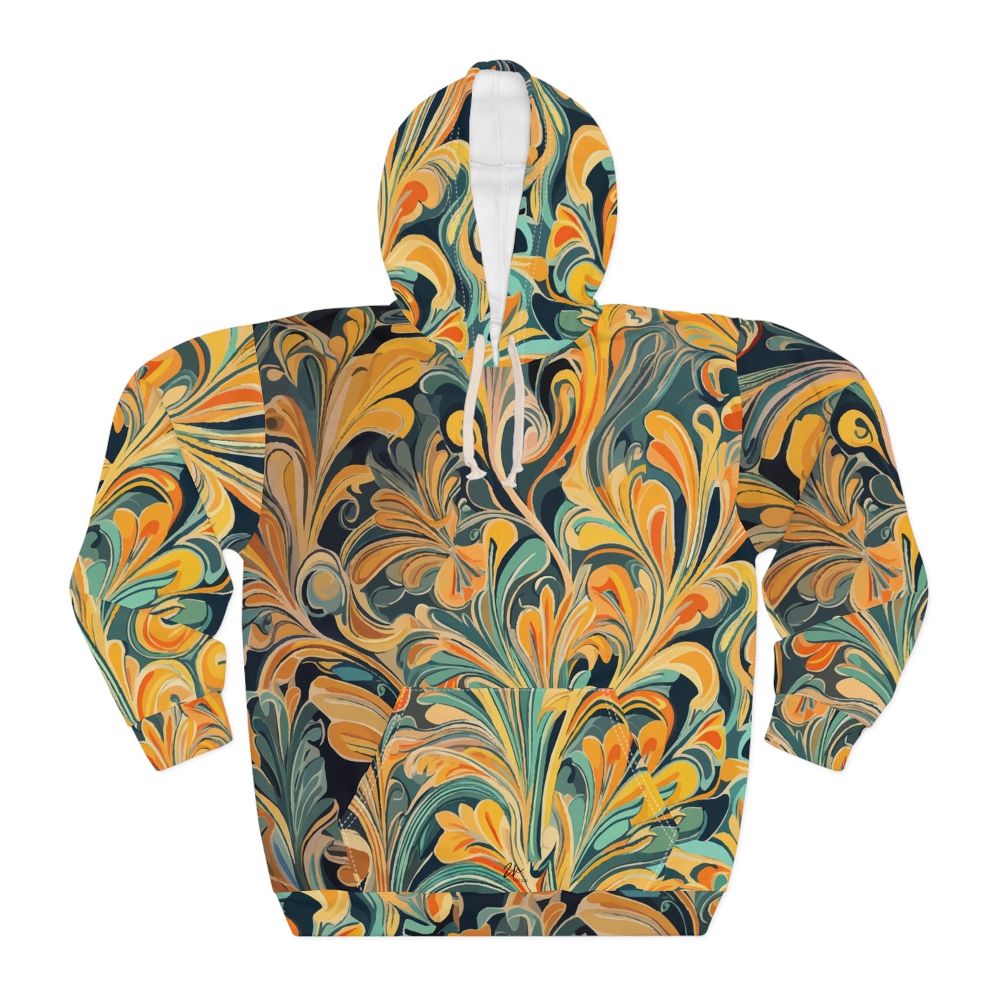 Golden Swirl Unisex Pullover Hoodie