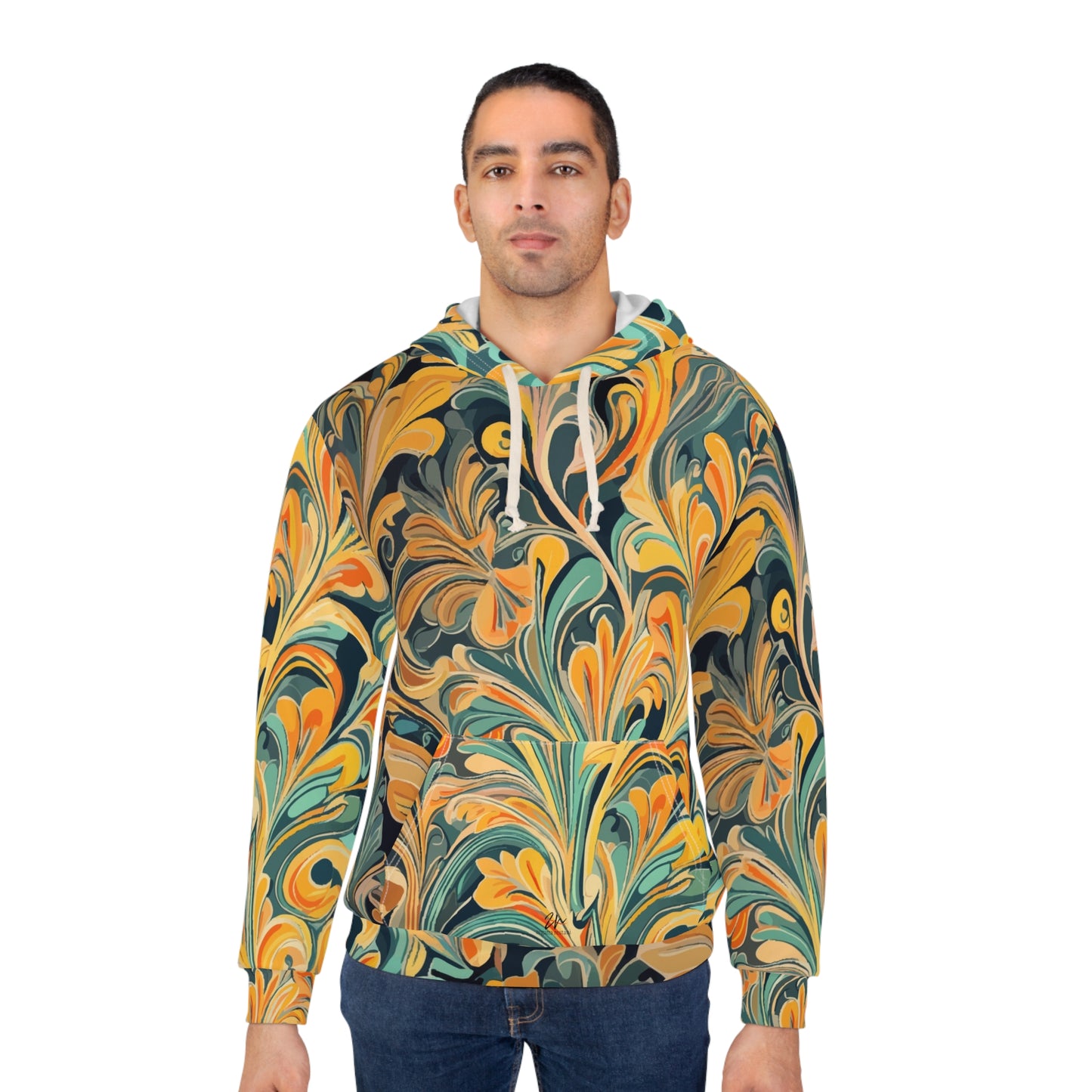 Golden Swirl Unisex Pullover Hoodie