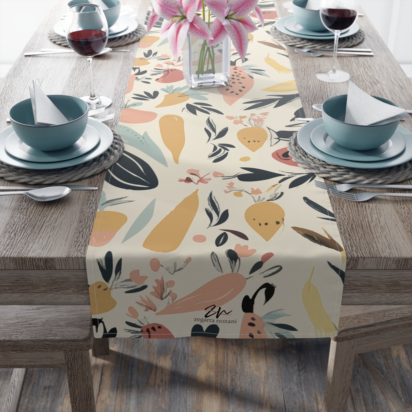 Modern Organic Table Runner