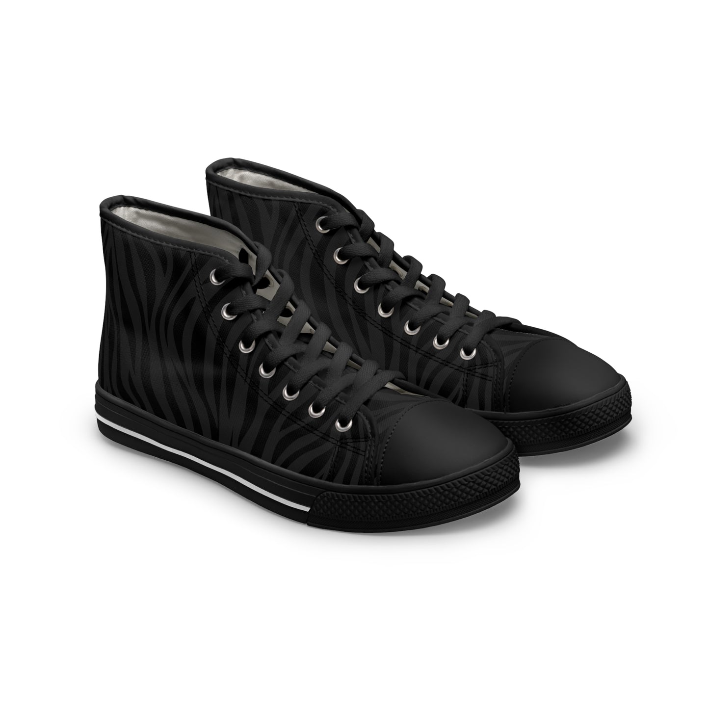 Midnight Stripes Sneakers Women's High Top Sneakers