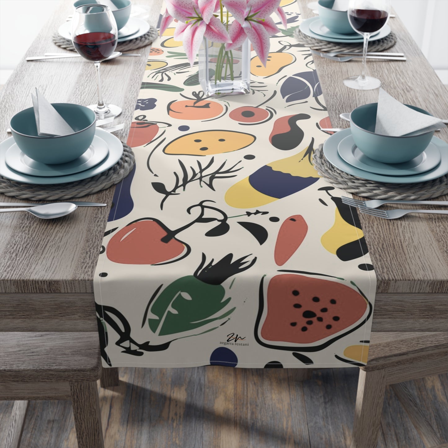 Abstract Harvest Table Runner
