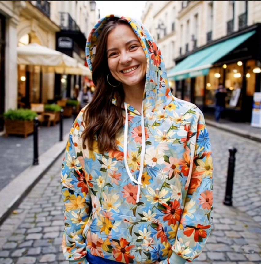 Vintage Flowers Unisex Pullover Hoodie
