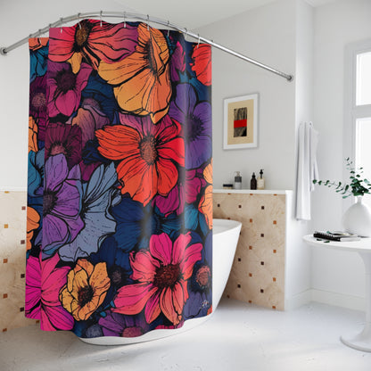 Vivid Blossoms Shower Curtain
