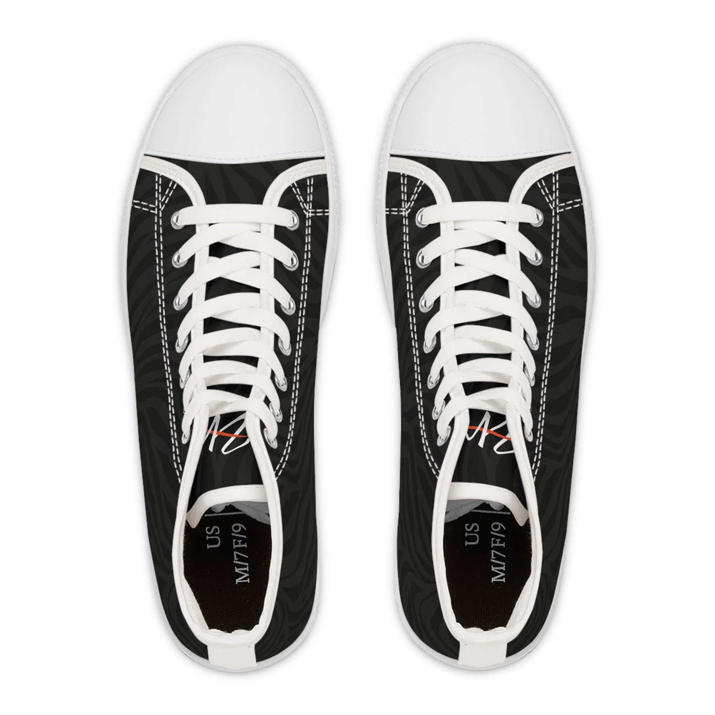 Midnight Stripes Sneakers Women's High Top Sneakers
