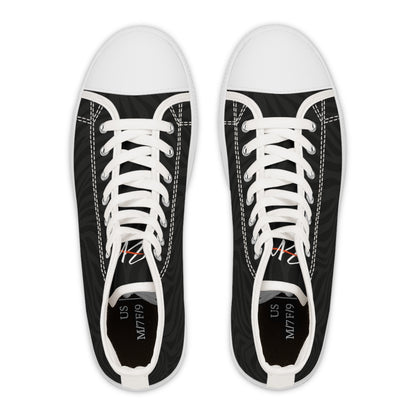 Midnight Stripes Sneakers Women's High Top Sneakers