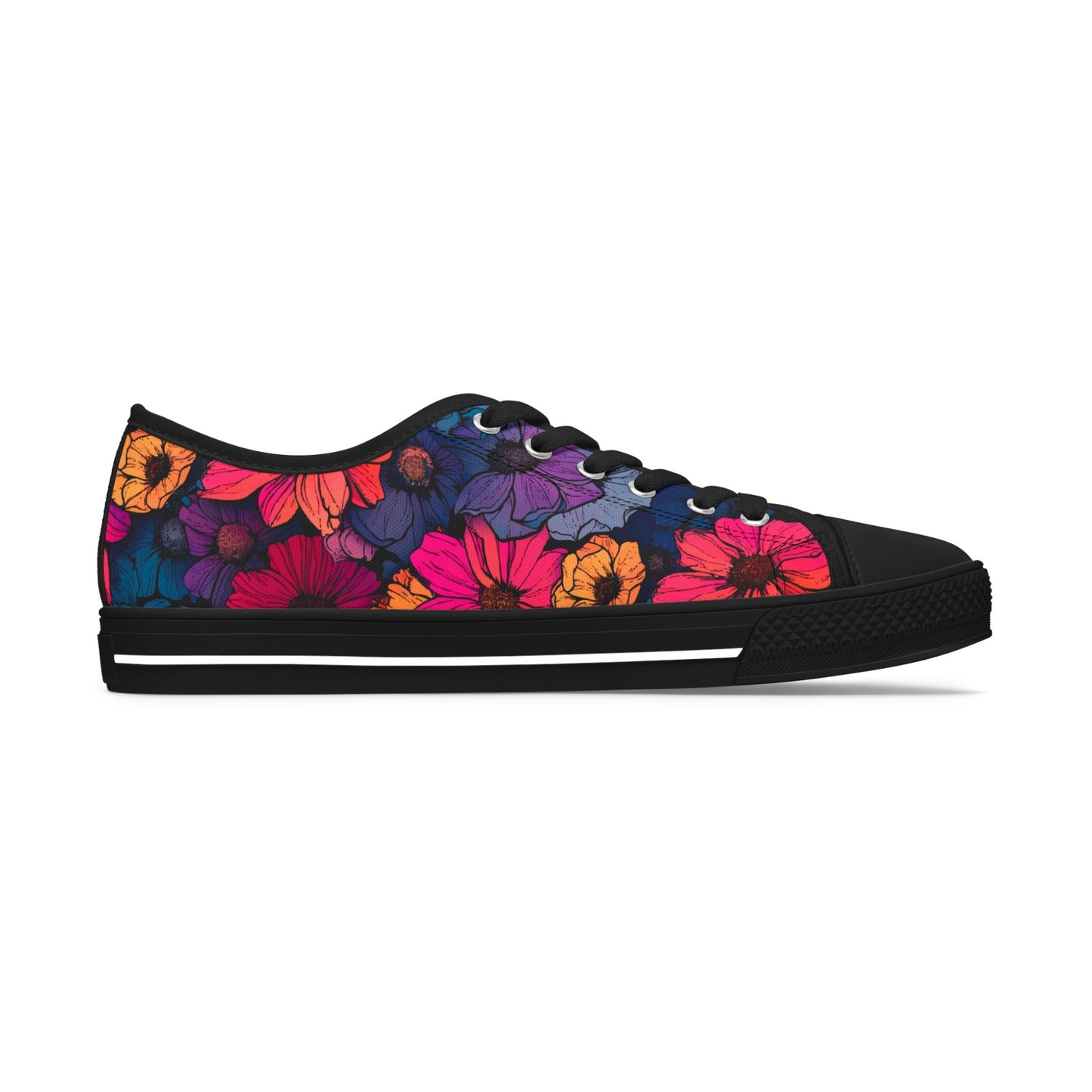Tropical Flowers Women's Low Top Sneakers