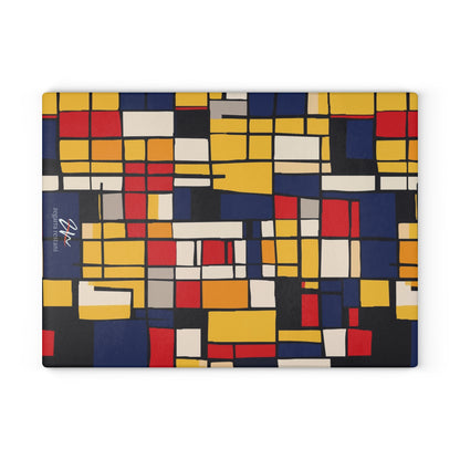 Mondrian-Inspired Glass Cutting Board