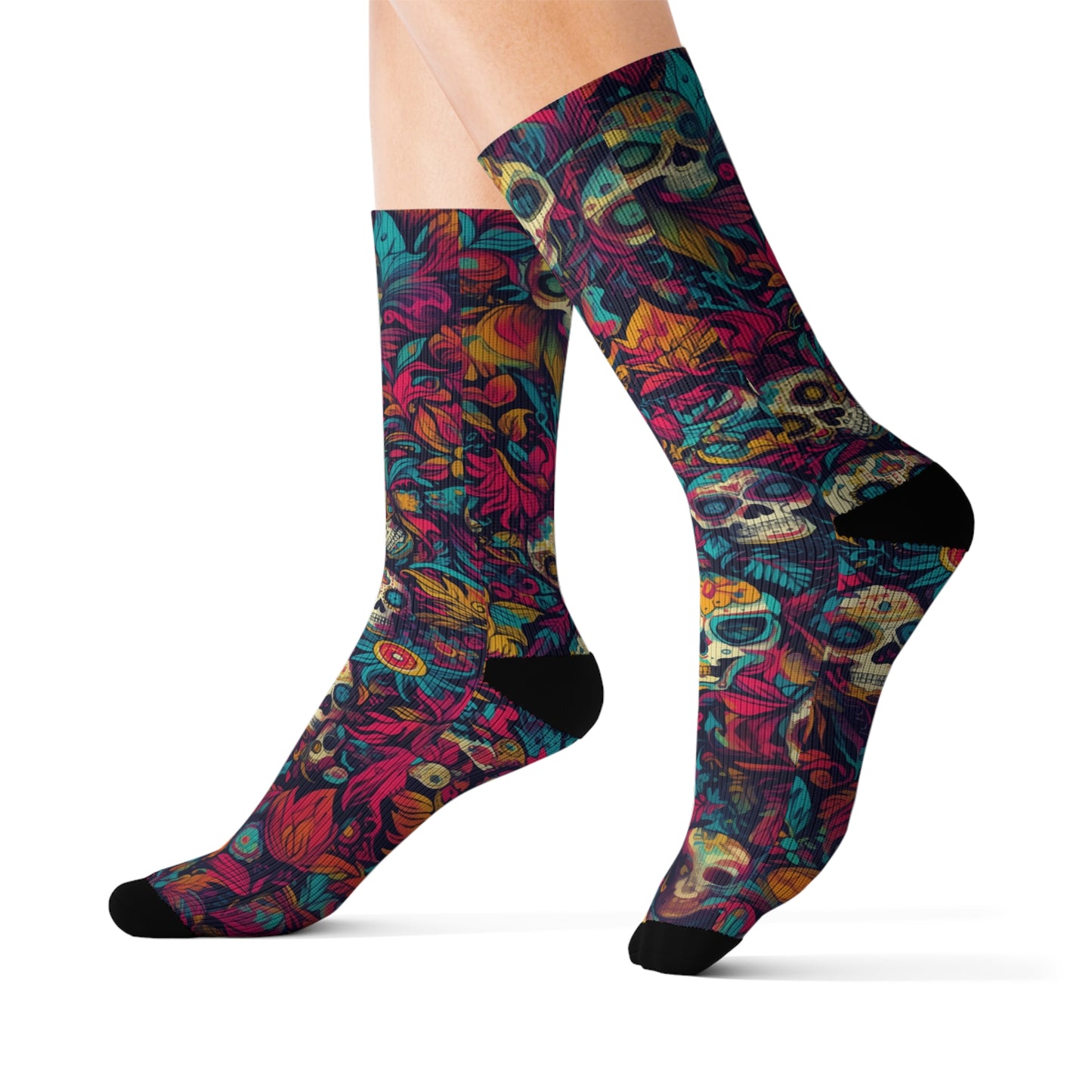 Crazy Calacas Sublimation Socks