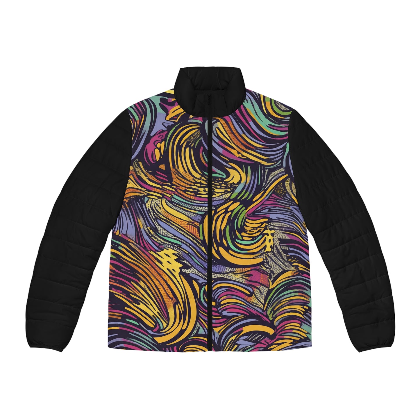 Pop Art Flow Men's Puffer Jacket