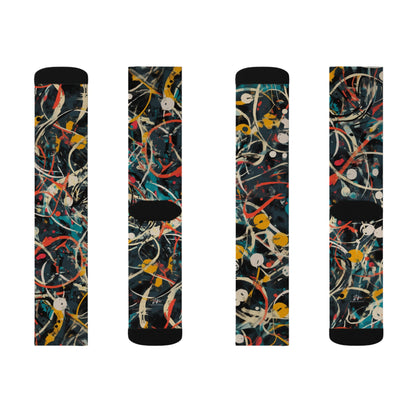 Pollock-Inspired Sublimation Socks