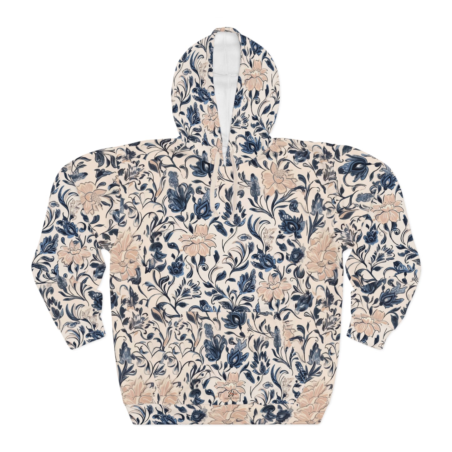 Porcelain Bloom Unisex Pullover Hoodie