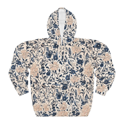 Porcelain Bloom Unisex Pullover Hoodie