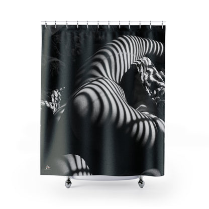 Striped Silhouette Shower Curtains