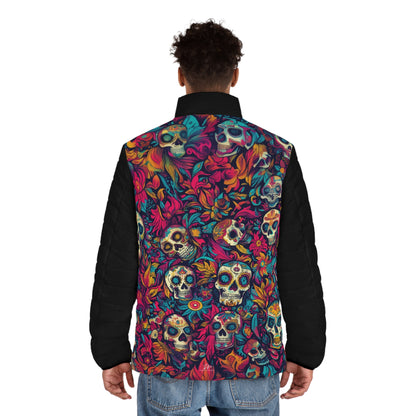 Crazy Calacas Men's Puffer Jacket