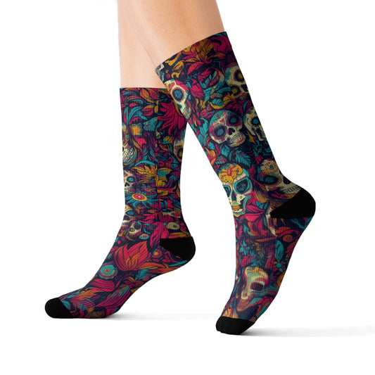 Crazy Calacas Sublimation Socks