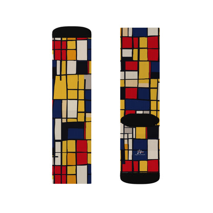 Mondrian-Inspired Sublimation Socks