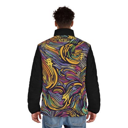 Pop Art Flow Men's Puffer Jacket