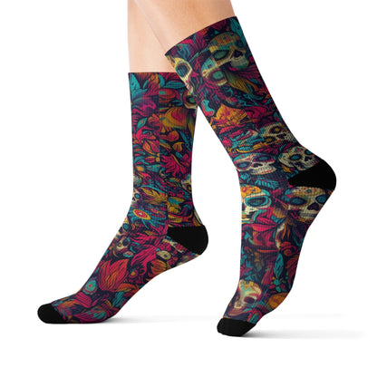 Crazy Calacas Sublimation Socks