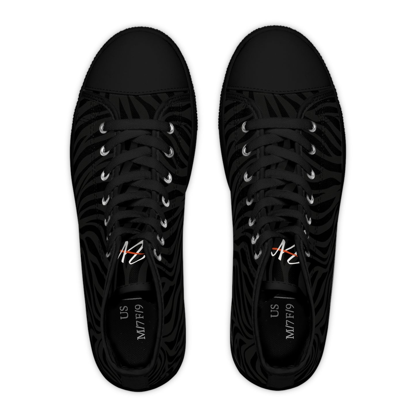 Midnight Stripes Sneakers Women's High Top Sneakers