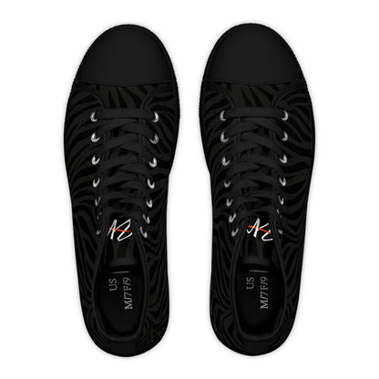 Midnight Stripes Sneakers Women's High Top Sneakers