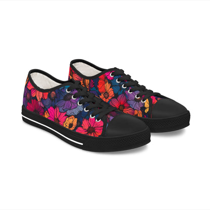 Tropical Flowers Women's Low Top Sneakers