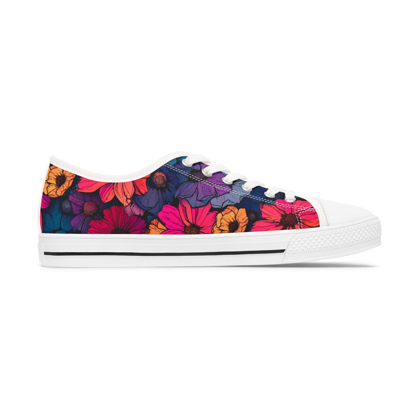 Tropical Flowers Women's Low Top Sneakers