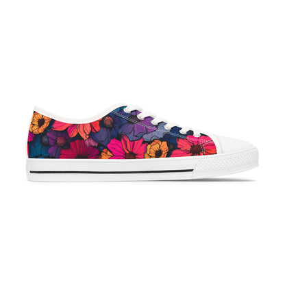 Tropical Flowers Women's Low Top Sneakers