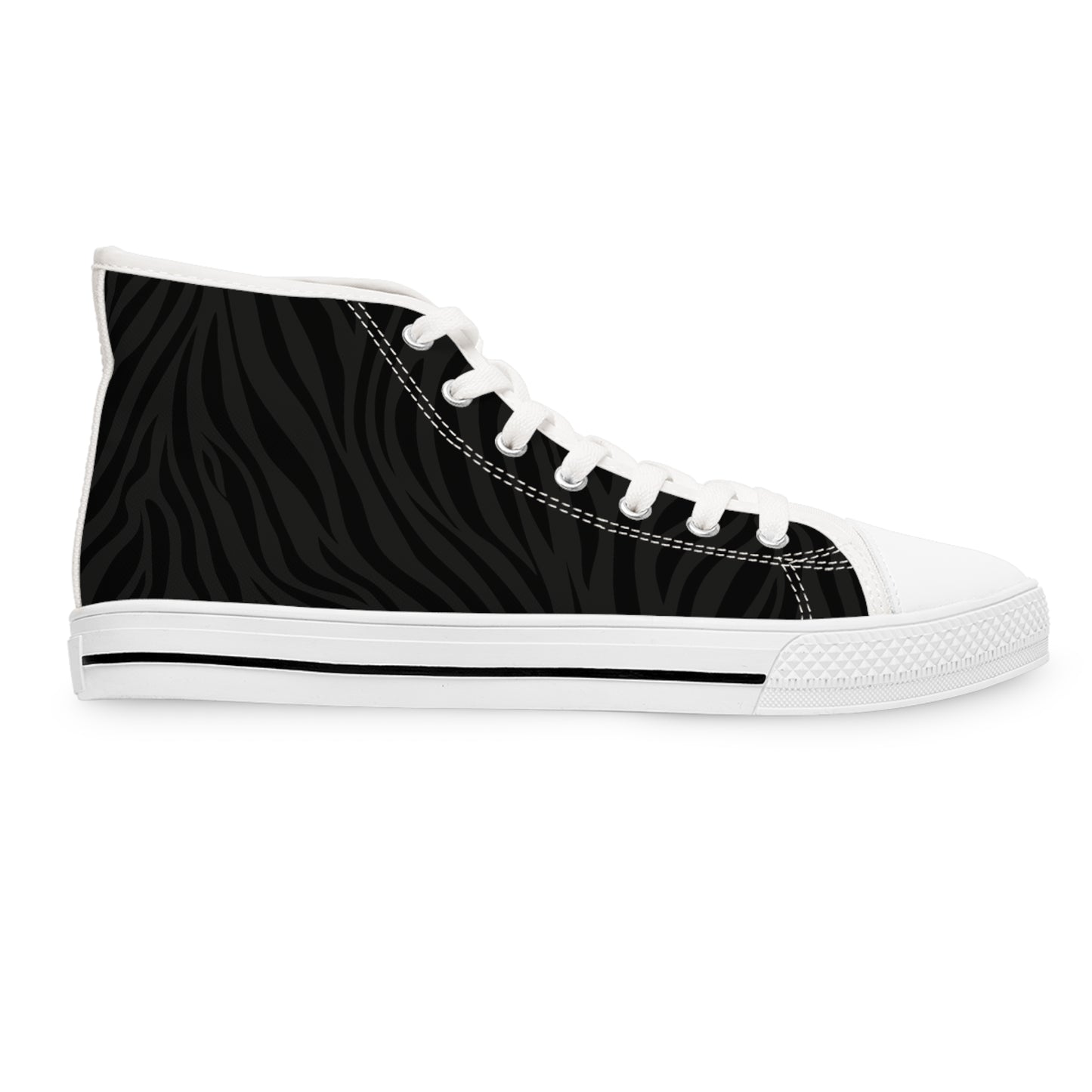 Midnight Stripes Sneakers Women's High Top Sneakers