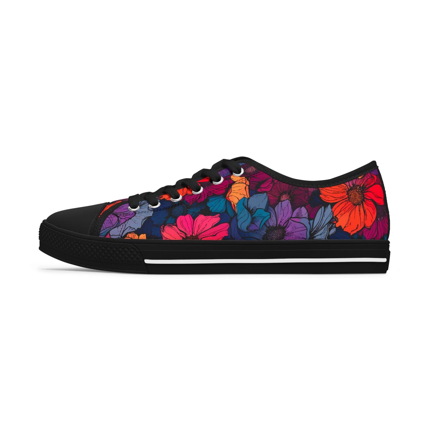 Tropical Flowers Women's Low Top Sneakers