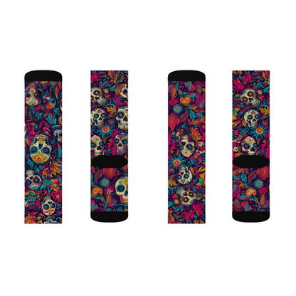 Crazy Calacas Sublimation Socks