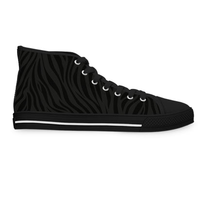 Midnight Stripes Sneakers Women's High Top Sneakers