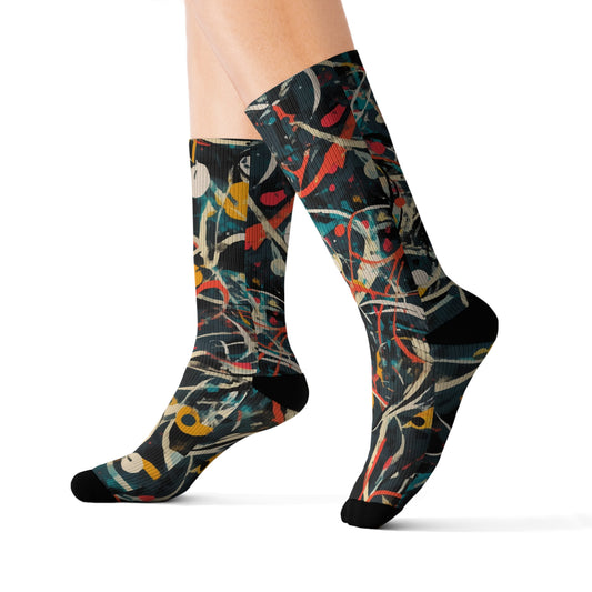Pollock-Inspired Sublimation Socks