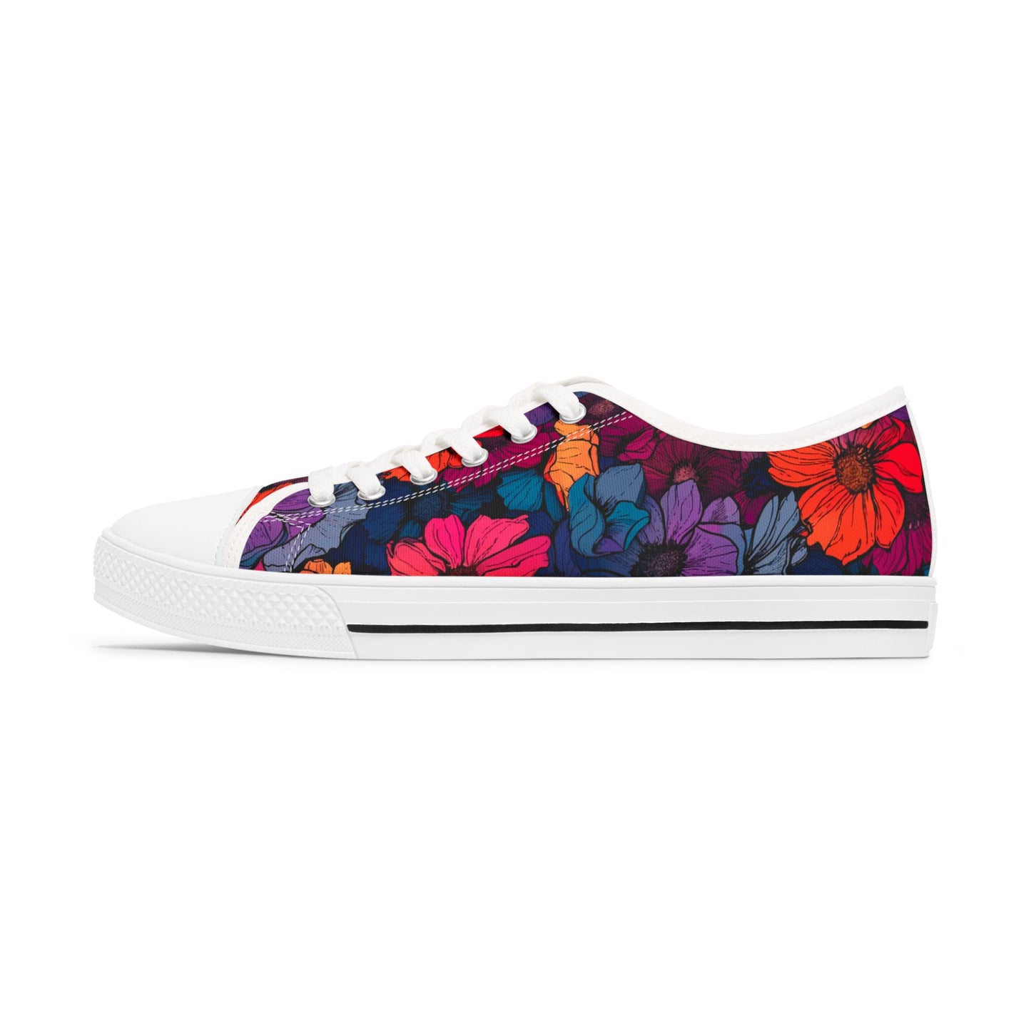 Tropical Flowers Women's Low Top Sneakers